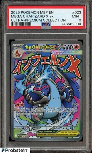 2025 Pokemon MEP EN UPC #023 Mega Charizard X ex PSA 9 MINT