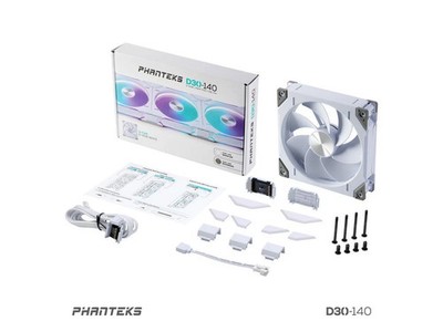 Phanteks D30-140 DRGB PWM FAN, Reverse Airflow Model, Premium D-RGB Performance