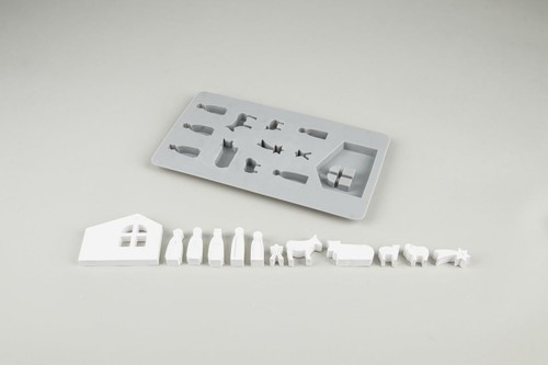 Moule en Silicone Mini Crèche 145x26x1cm 12 moules Boite-LS 1pce 36164000 Gris - Imagen 3 de 7