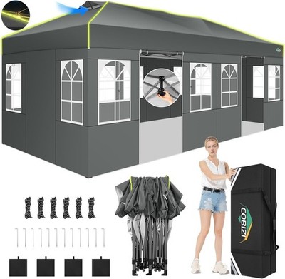 Faltpavillon 3x6 Pavillon  Winterfest, EIN-Tasten-Zentralverriegelung Partyze...