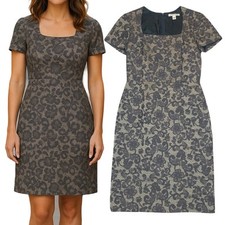 Banana Republic Lace Sheath Dress 4 Office Wedding Guest Structured Glam Elegant