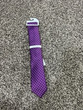 Perry Ellis Men's Neck Tie Magenta Furn Ties Made In USA NWT