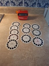 View-Master 3D Red Classic Toy Slide Viewer 1970s W/ Disney Slides  More