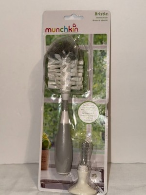 Munchkin Bristle Bottle & Nipple Brush With Suction Base