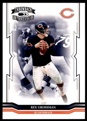2005 DONRUSS THROWBACK THREADS REX GROSSMAN CHICAGO BEARS #27
