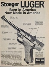 1970 Print Ad Stoeger Arms Luger Semi-Automatic Pistol Made in USA Hackensack,NJ