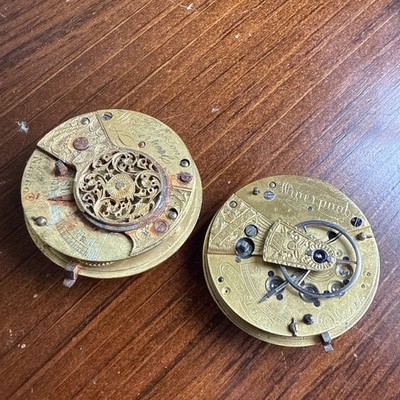 Antique W. M. Robinson Verge Fusee Liverpool Movement + Another Parts Repair.