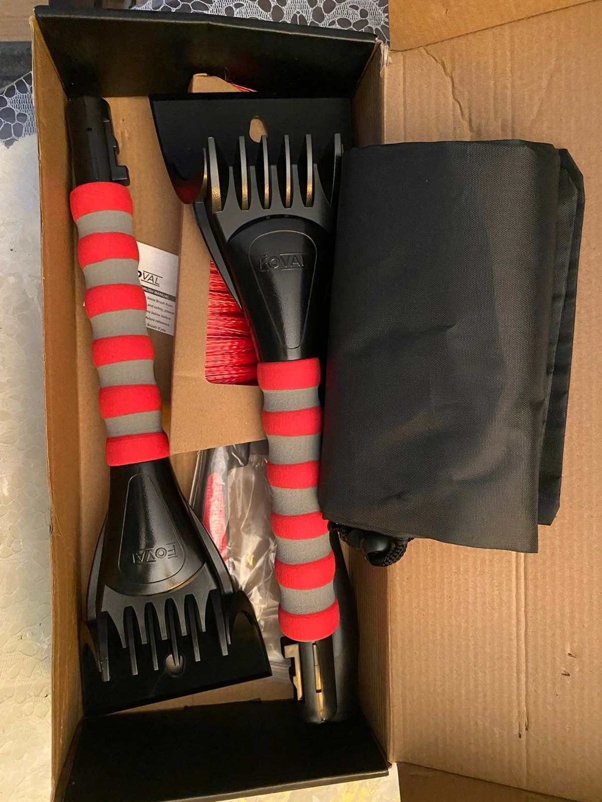 Foval multifunctional detachable snow scraper 2 pack brand new in box scratch re