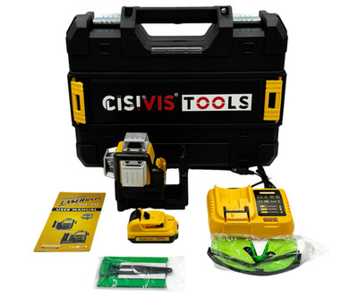 12V Green Line 3 x 360 Laser Level Laser + battery + charger