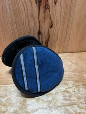 Navy Fleece Behind-the-Head Ear Muffs Reflective Stripes Winter Ear Warmers