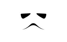 Star Wars minimalism stormtrooper Custom Gaming Mat Desk 3684