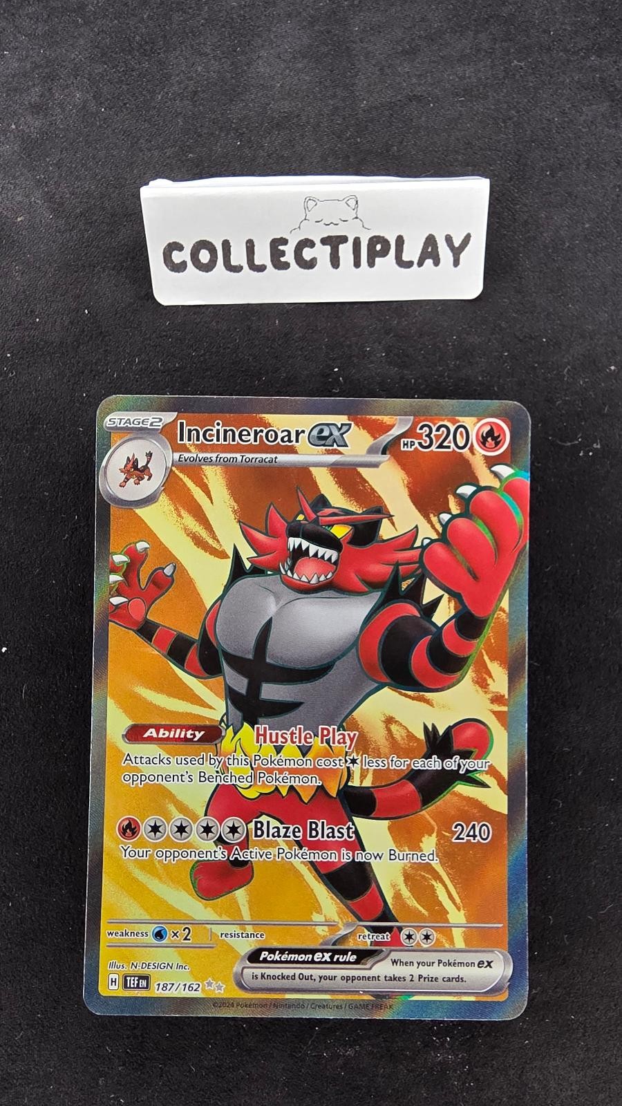 INCINEROAR EX 187/162 HOLO TEMPORAL FORCES LP
