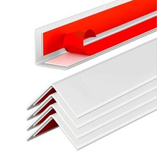 6 Pcs Aluminium Alloy Corner Guards, 48" x 1.2" x 1.2" L-Shaped Metal Wall Pr...