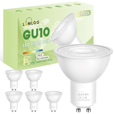 Lumlog GU10 LED Leuchtmittel warmweiß 3000K, kaltweiß - 6000K, - 3000k 