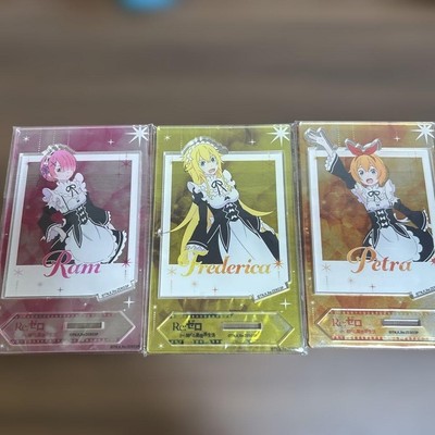 Re:Zero Petra Ram Frederica 3pcs Acrylic Stand Figure Display Set