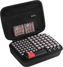 Battery Storage Case for AA AAA Button Cells, Battery Organizer Case, for 3 B...
