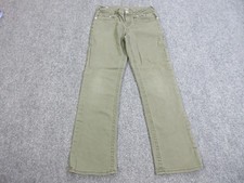 True Religion Rocco Jeans Boys 16 Olive Green Relaxed Skinny Denim Pants