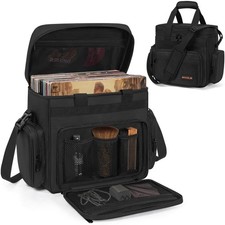 Vinyl Record Storage Bag with Divider Durable LP Albums Carrying Case Fit