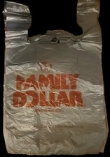 FAMILY DOLLAR REUSABLE PLASTIC GROCERY SHOPPING BAGS (40-50) FREE SHIPPING USA