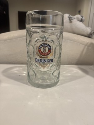 Erdinger Weissbrau Stein Glass Dimpled Beer Mug Germany