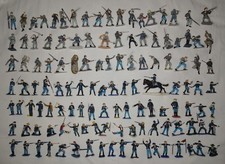 Civil War Toy Soldier Figures Plastic Hand Painted Lot of 130 