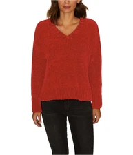 Sanctuary Clothing Womens Chenille Pullover Sweater, mediumred, XL