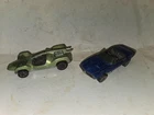 2 Vintage 1960's Redline Hot Wheels,1967 Blue Custom Firebird,Green 1969 Mantis