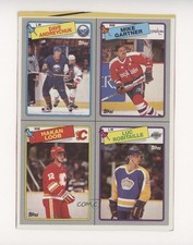 1988-89 Topps Box Bottoms Full Panel Dave Andreychuk Mike Gartner Hakan Loob 1m8