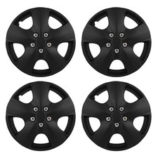 Universal 15 Hubcaps Set Of 4 Black Wheel Covers Fits Most Cars