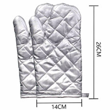Household Thickened Baking Gloves High-Temperature Resistant BBQ Oven Mitts Micr
