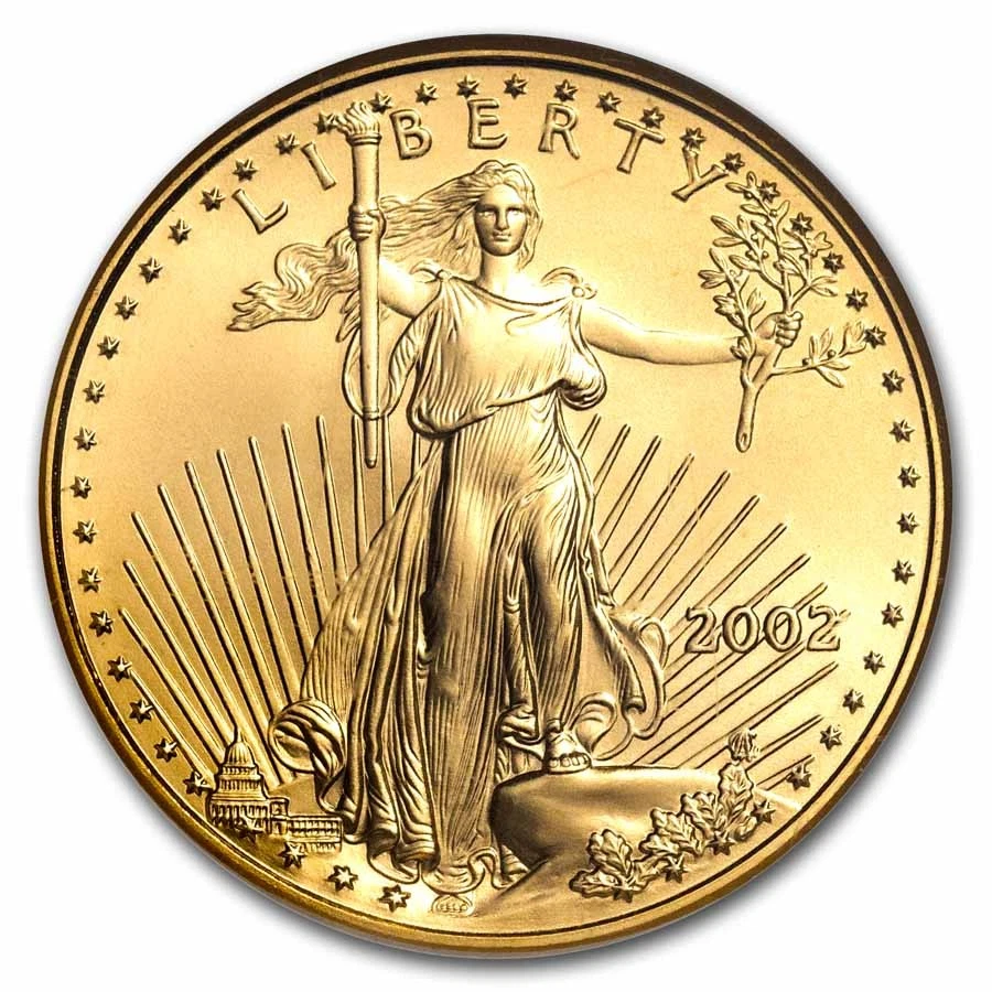 2002 1/4 oz American Gold Eagle MS-69 NGC - Image 2 of 3