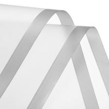 10pcs Transparent Silver Border Flower Wrapping Paper 22.8"x22.8" Waterproof