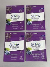 4x St. Ives Revitalizing Acai Blueberry & Chia Seed Oil Sheet Masks