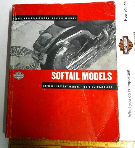 2002 Harley FLST Softail service manual Heritage official repair book 99482-02A