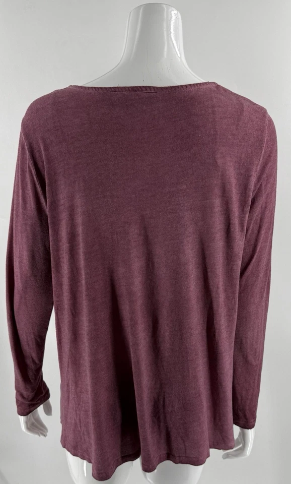 Top túnica Dantelle púrpura malva para mujer talla XL dobladillo asimétrico encaje adornado Foto 4 de 4