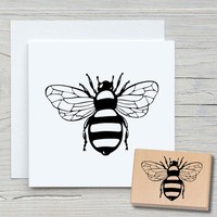 Stempel Biene - Motivstempel Holzstempel Scrapbooking Karten Insekten Tiere Diy