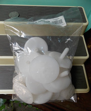 55mm Doll Joints, 12 Sets Plastic Animal/Doll Joints, White