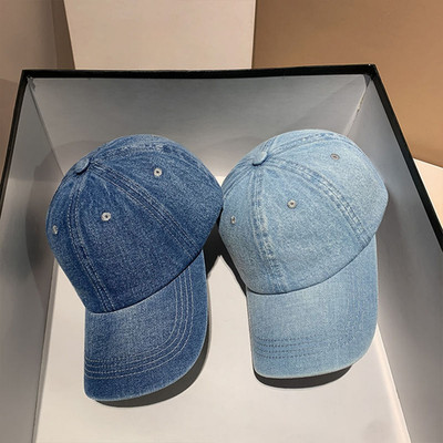 Unisex Baseball Cap aus gewaschenem Stoff Vintage Distressed 54-60 cm Sonnenschu