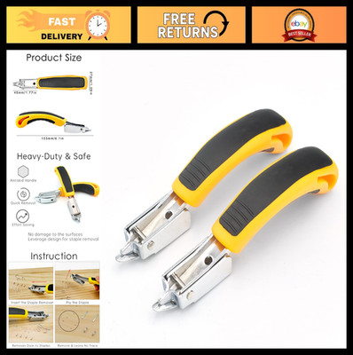 Heavy Duty Staple Remover Tool - Ergonomic Upholstery Puller for Furniture & Car