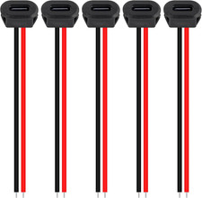 5/10Pcs Type-C Female Chassis Connector USB C Female Chassis Direct Crimp Jack F