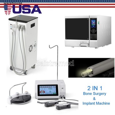 Dental Implant Motor Brushless+Surgery Piezo Bone /22L Sterilizer/Suction System