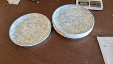 6 Oneida Blue Spongeware Studio Pottery 8 1/2...