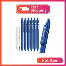 STAGEEK GX3 Blue Gel Pens, 6Pcs Quick Dry Smooth Writing Pen with 3 Refills