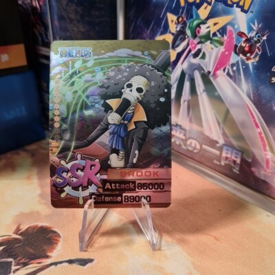 ONE PIECE TCG Karte - Manga Anime Full Art - SSR HOLO - BROOK AOUL KING - S. M1