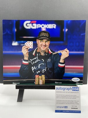 Phil Hellmuth signed photo WSOP autographed Poker Brat ACOA Vegas World Series