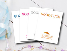 10X Personalised Scratchcard/Lottery Ticket Holders Wedding Lucky in Love PL9c1