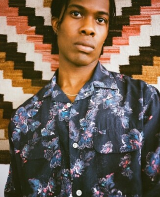 Corridor Novella Floral Print Long Sleeve Button-Up Shirt Navy Blue Size XL