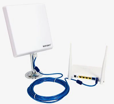 160601065801052 AKTIV-ANTENNE MELON WIFISKY 2000 mW + 36 dBi + 5 m + ROUTER