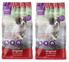 2x 15KG BAGS SNEYDS WONDERDOG ORIGINAL DOG FOOD WITH COD LIVER OIL 30KG BULK BUY 2.30 per kilo