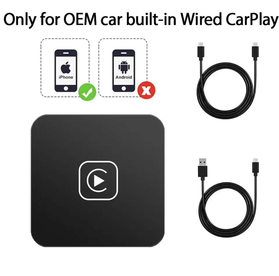 Adattatore Wireless CarPlay Converte da Cablato a Wireless, Plug & Play - Immagine 1